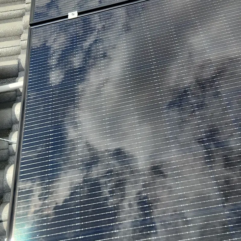 The same solar panels in Ōmokoroa after an Eco Shine Solar clean
