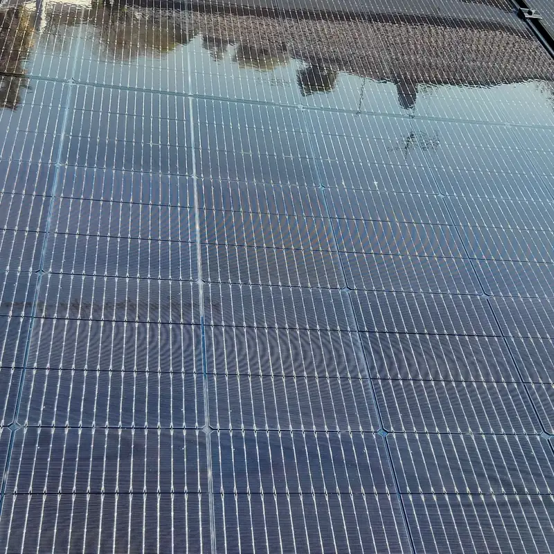 The same solar panels in Rototuna, Hamilton after an Eco Shine Solar clean