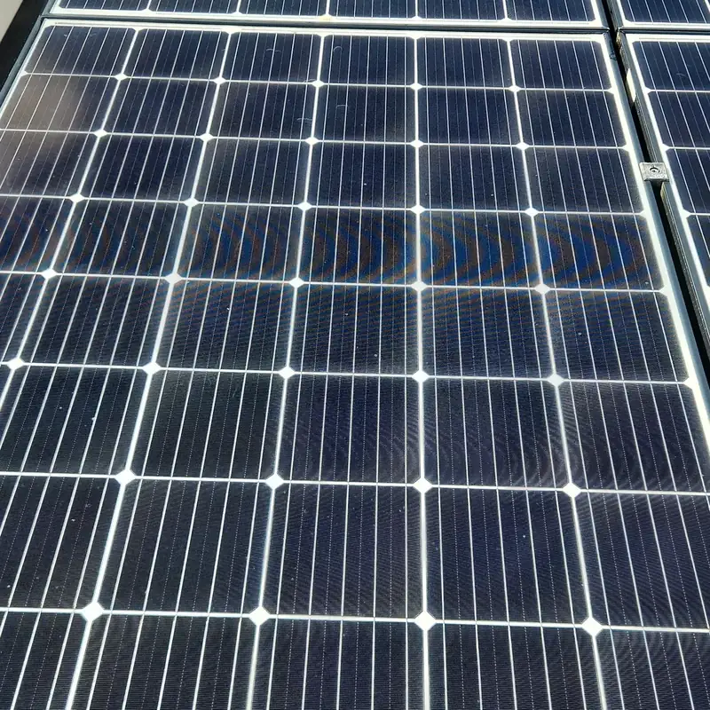 The same solar panels in Whatawhata after an Eco Shine Solar clean